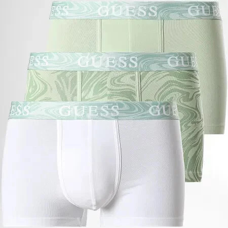 Pánské boxerky U3BG05K6YW0 P8AD zelenobílé - Guess M