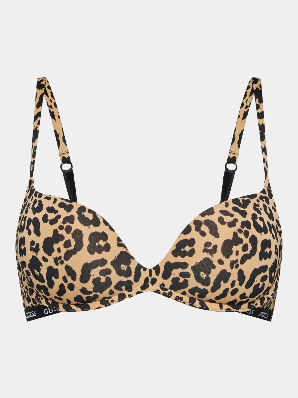 Dámská podprsenka O3YC01KBUT0 - P1CA vzor leopard - Guess 75B
