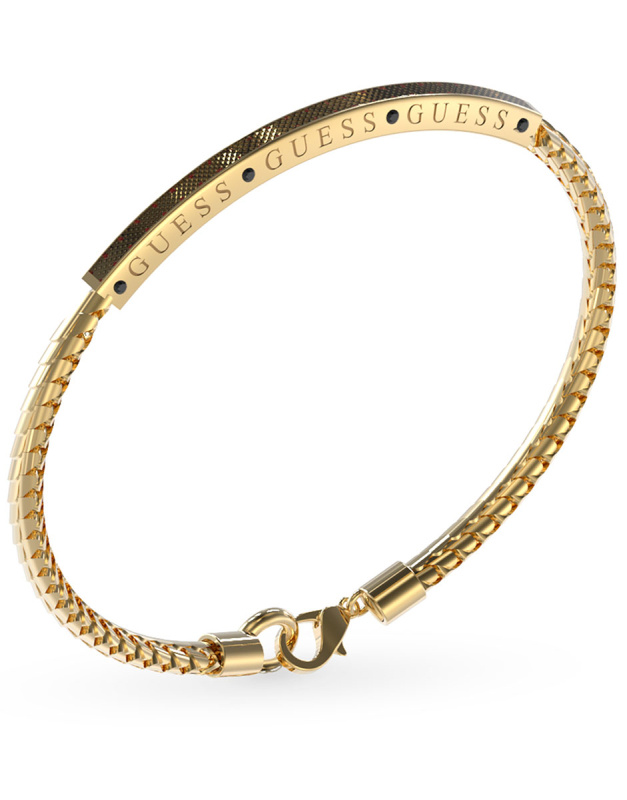 Guess Módní pánský pozlacený náramek Legacy JUXB03213JWYGBK 22 cm - L