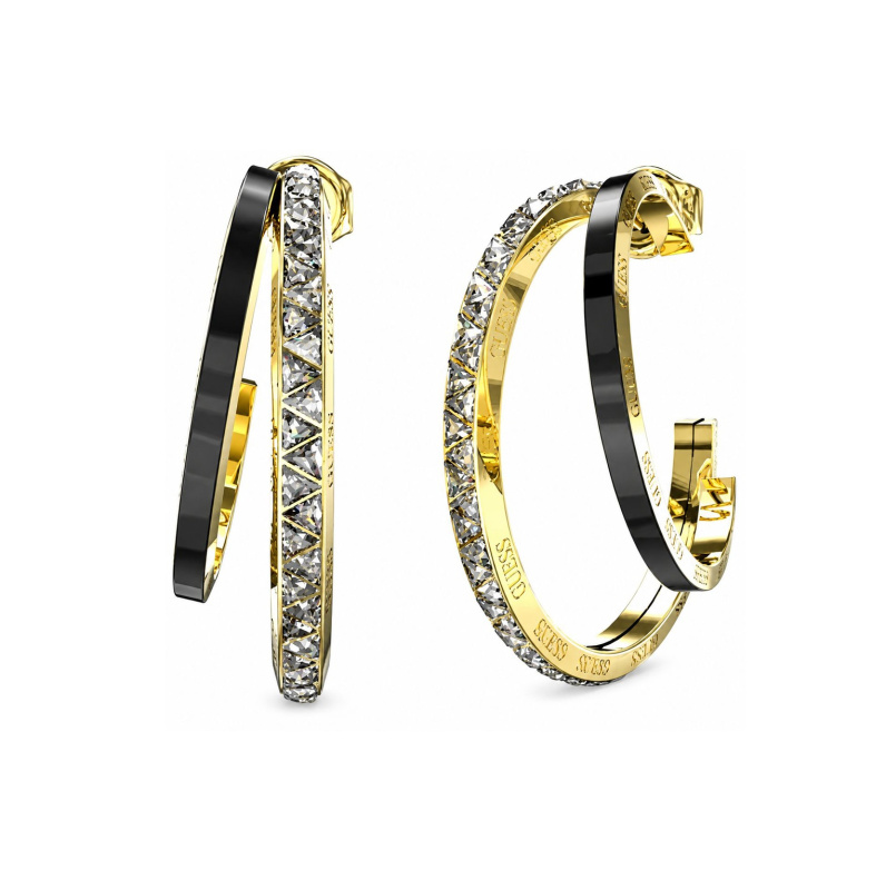 Guess Rozdvojené pozlacené náušnice Trinity JUBE04569JWYGBKT-U
