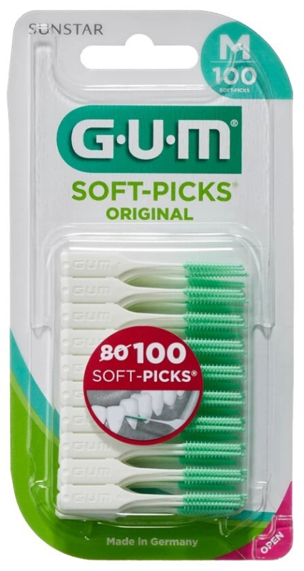 G.U.M Soft-Picks mezizubní kartáček gumový M 100 kusů