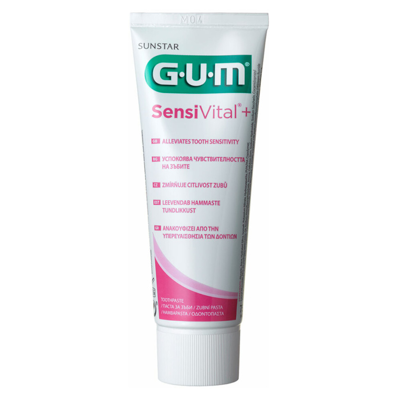 GUM Sunstar GUM SensiVital+ zubní gel pro citlivé zuby s CPC 0,05 %, 75 ml