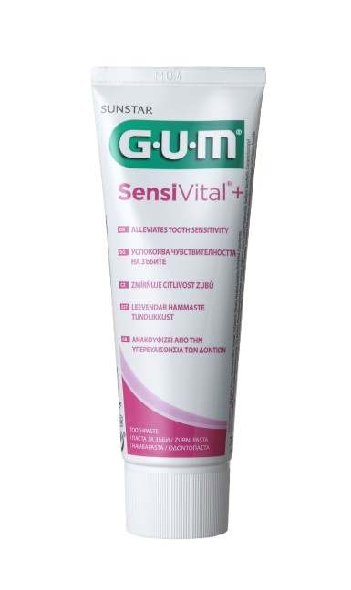 GUM Sunstar GUM SensiVital+ zubní gel pro citlivé zuby s CPC 0,05 %, 75 ml