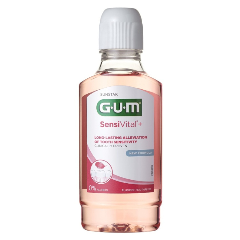 GUM Sunstar GUM SensiVital+ ústní voda (výplach) pro citlivé zuby s CPC 0,07 %, 300 ml