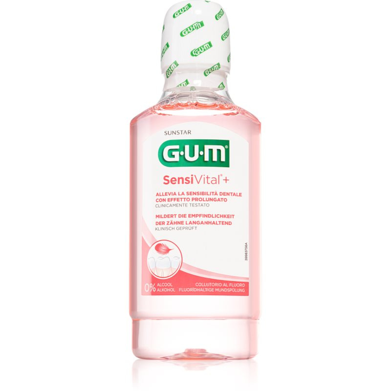 GUM Sunstar GUM SensiVital+ ústní voda (výplach) pro citlivé zuby s CPC 0,07 %, 300 ml