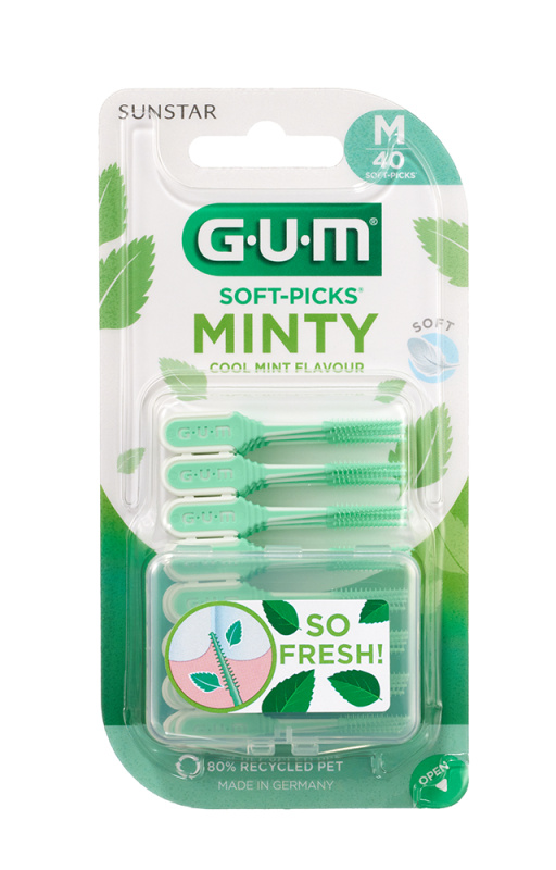 GUM Sunstar GUM Soft-Picks Regular Comfort Flex Mint, ISO 1, 40 ks