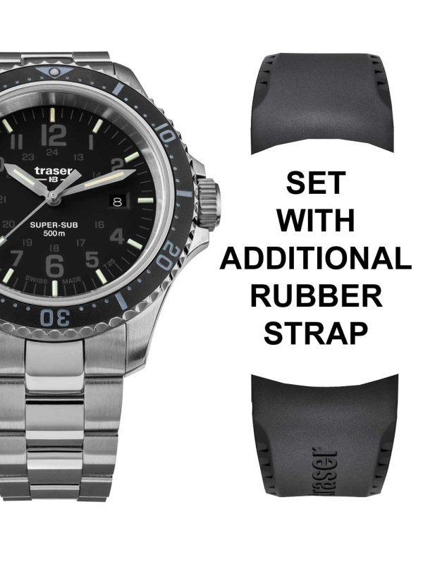 Traser 109376 P67 T25 SuperSub Set Black 46 mm