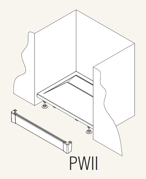 SanSwiss PWII 100 04 Přední panel hliníkový pro čtvercovou vaničku 100 cm - bílý