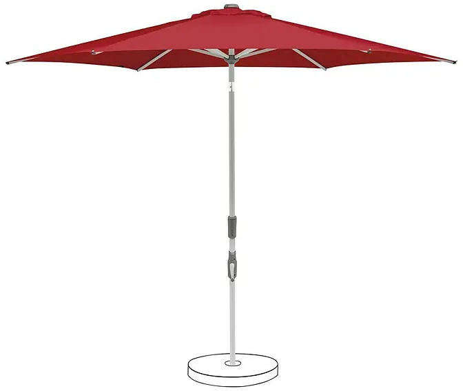 Slunečník Suncomfort Slide / Ø 300 cm / červená Varianta: ivi1