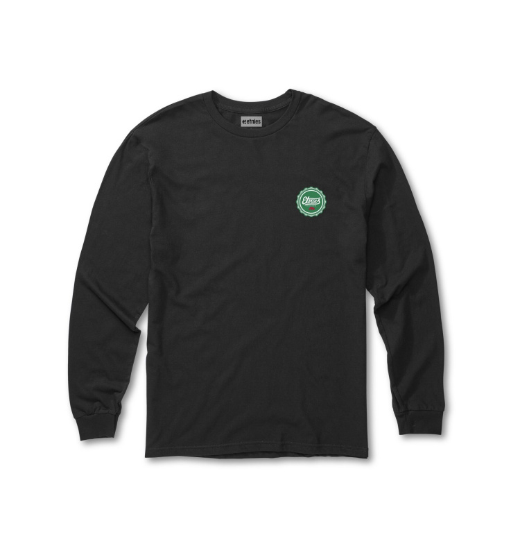 Etnies pánské triko Bottle Cap L/S Black | Černá | Velikost L