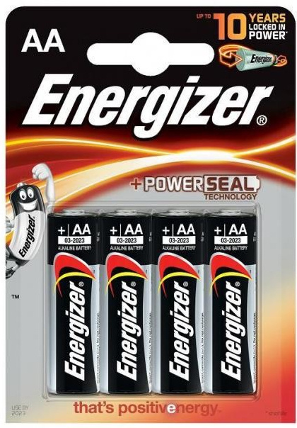 Alkalické baterie Energizer Power 1,5V typ AA , 4 ks