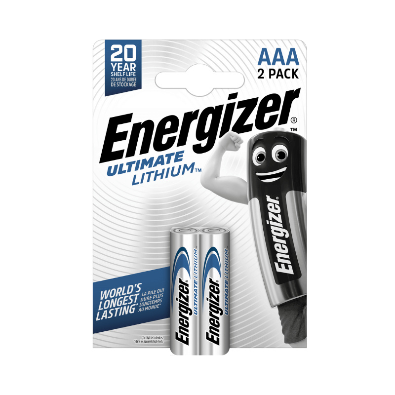Energizer Lithiová mikrotužková baterie Ultimate AAA, 2 ks