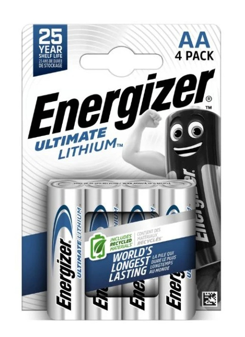 Energizer FR6/4BP Ultimate Lithium AA Stříbrná