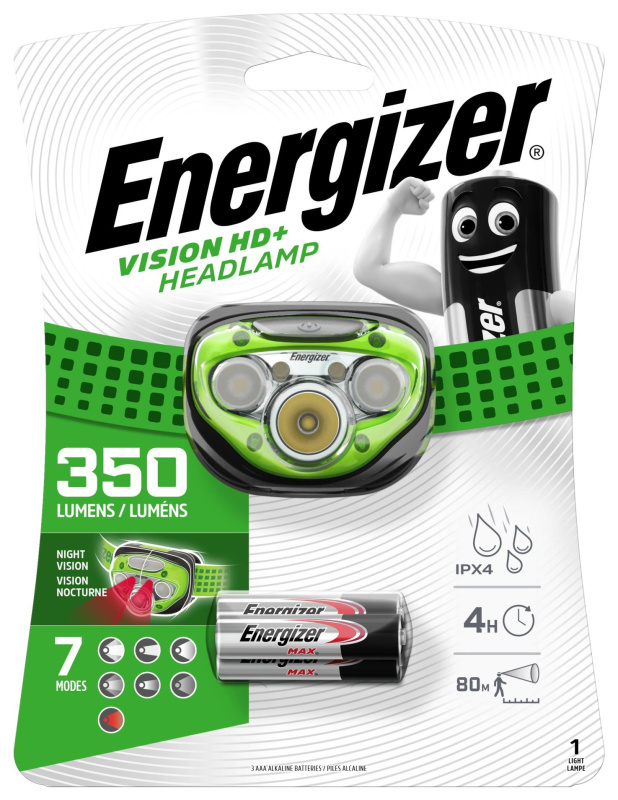 Energizer Headlight Vision HD+ 350lm 3xAAA svítilna 1 ks