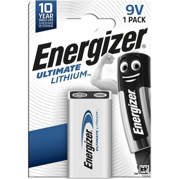 Energizer 9V Ultimate lithiová baterie Modrá/stříbrná