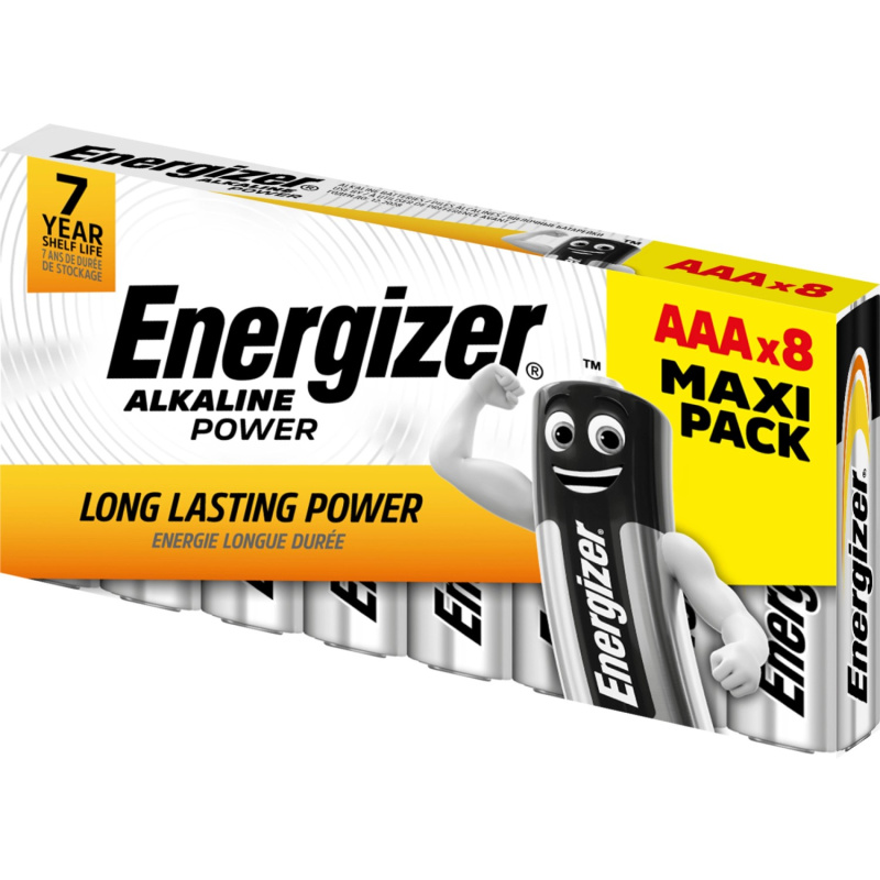 Energizer Alkalická Power baterie mikrotužková AAA LR03, 8 ks