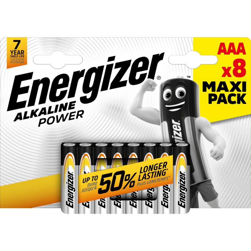 Mikrotužkové baterie Energizer AAA ( LR03) alkalické ( 8 ks)