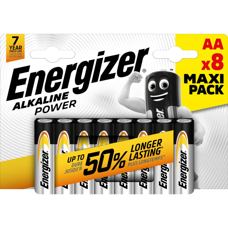 Energizer ALKALINE POWER Alkalická baterie Mignon AA, 8 ks