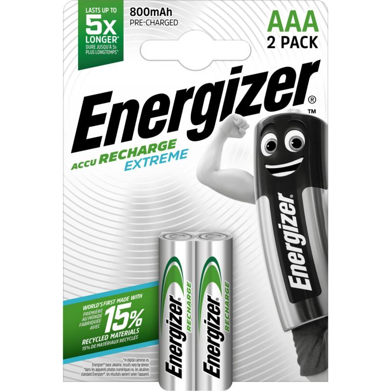 Energizer Akumulátor NiMh Extreme Micro (AAA) 800 mAh, 2 ks