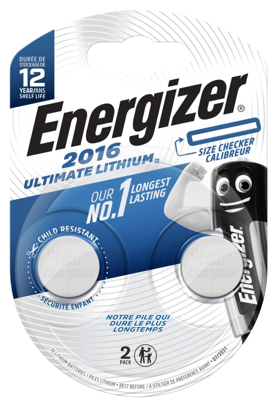 Energizer Ultimate Lithium CR2016 2ks E301319500