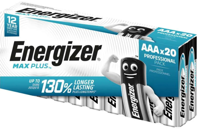 Energizer MAX Plus Professional – alkalická baterie - AAA, 20 ks