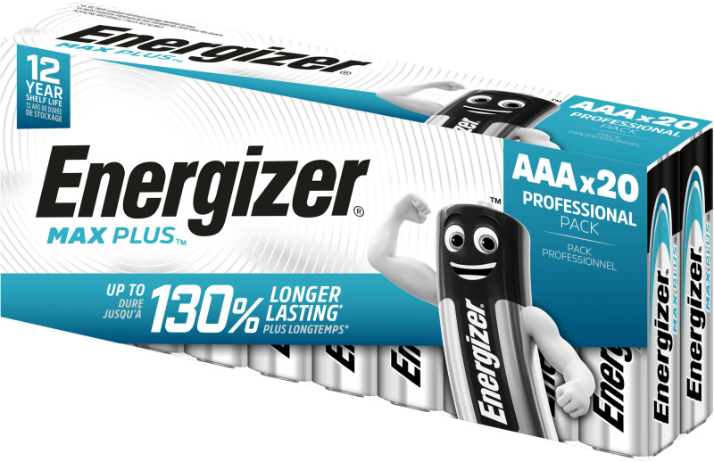 Energizer MAX Plus Professional – alkalická baterie - AAA, 20 ks