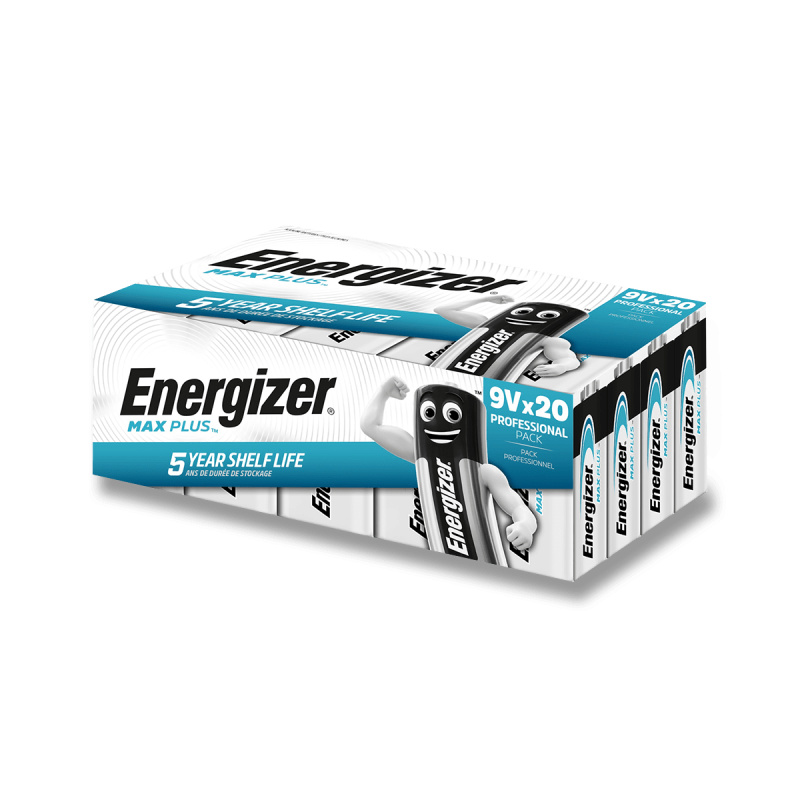 Energizer MAX Plus Professional – alkalická baterie - 9V, 20 ks