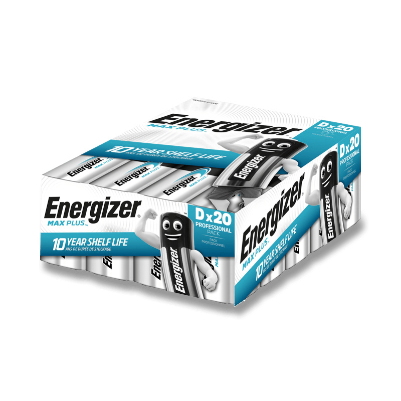 Energizer MAX Plus Professional – alkalická baterie - typ D, 20 ks