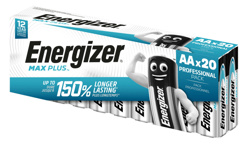 Energizer MAX Plus Professional – alkalická baterie - AA, 20 ks