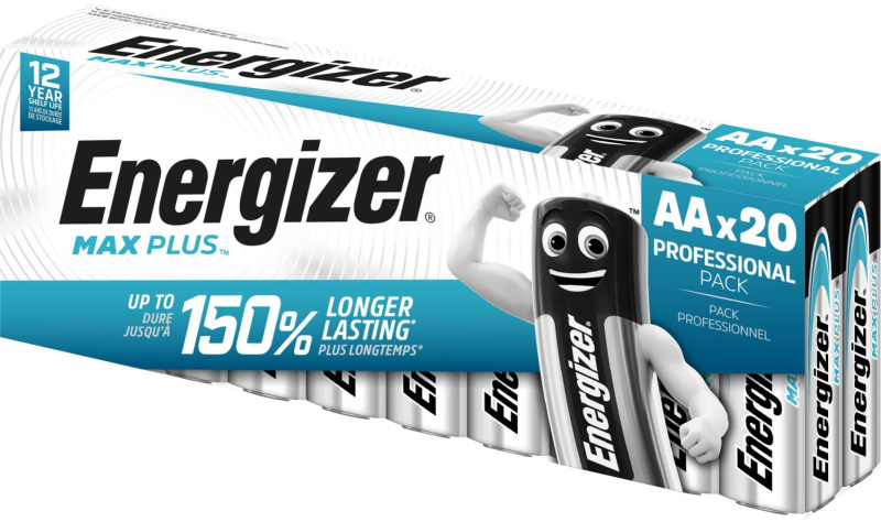 Energizer MAX Plus Professional – alkalická baterie - AA, 20 ks