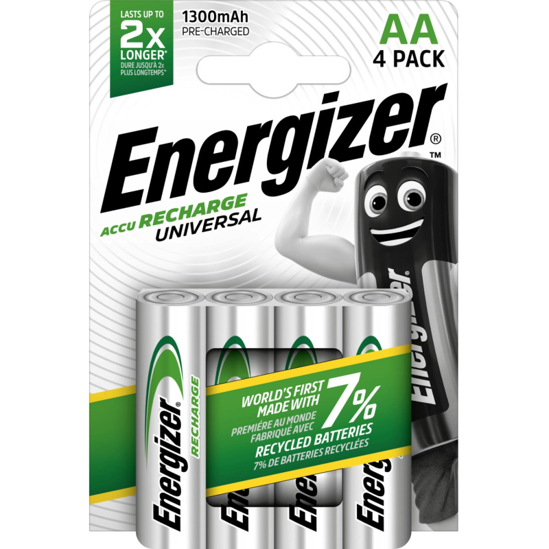 Energizer Akumulátor Universal AA Mignon 1300 mAh, 4 ks