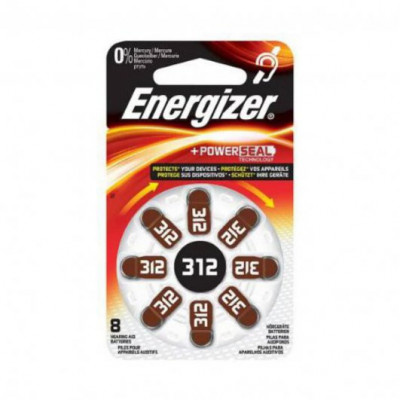 Energizer Zinc Air 312 baterie do naslouchadel 8 ks
