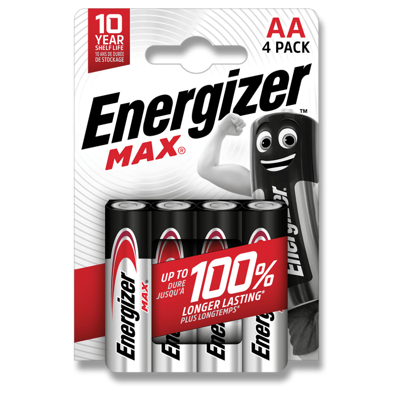 Energizer Max - alkalická baterie - AA, 4 ks