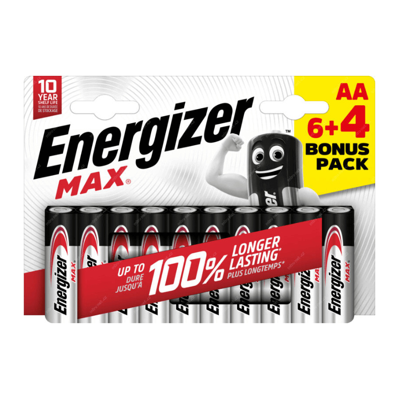 Energizer Max - alkalická baterie - AA, 6 + 4 ks