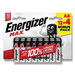 Energizer Max - alkalická baterie - AA, 12 + 4 ks