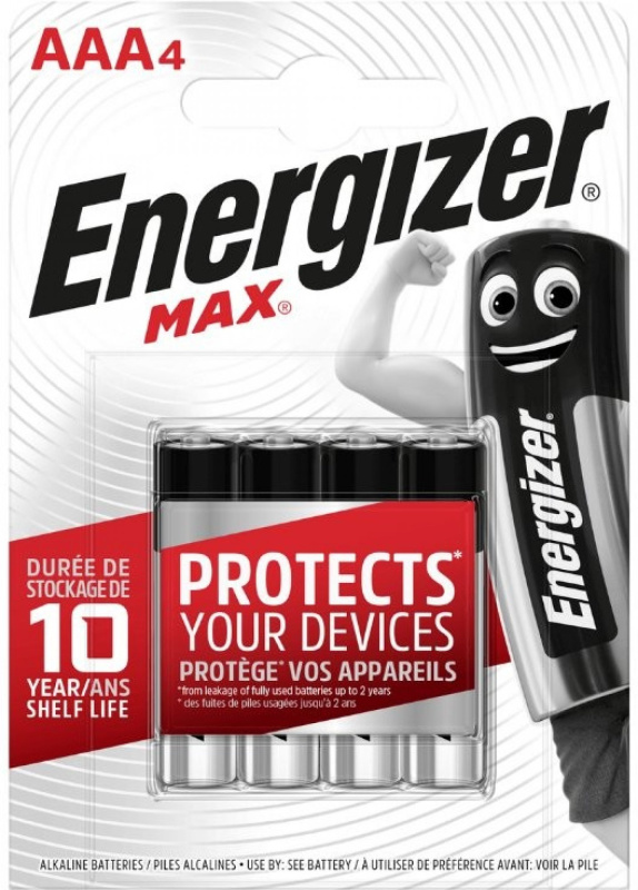 Energizer Max - alkalická baterie - AAA, 4 ks