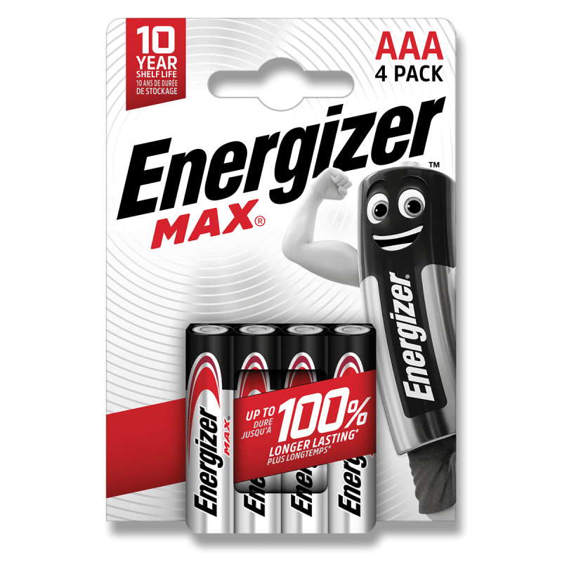 Energizer Max - alkalická baterie - AAA, 4 ks