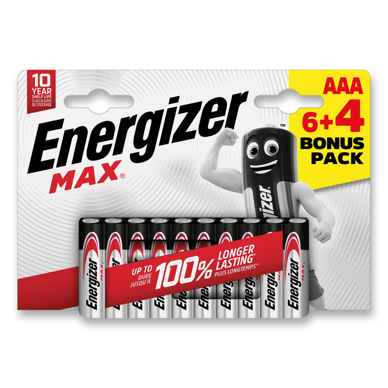 Energizer Max - alkalická baterie - AAA, 6 + 4 ks