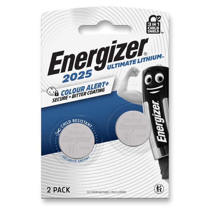 Energizer 2025 ULTIMATE LITHIUM Lithiová knoflíková baterie CR2025 3 V, 2 ks