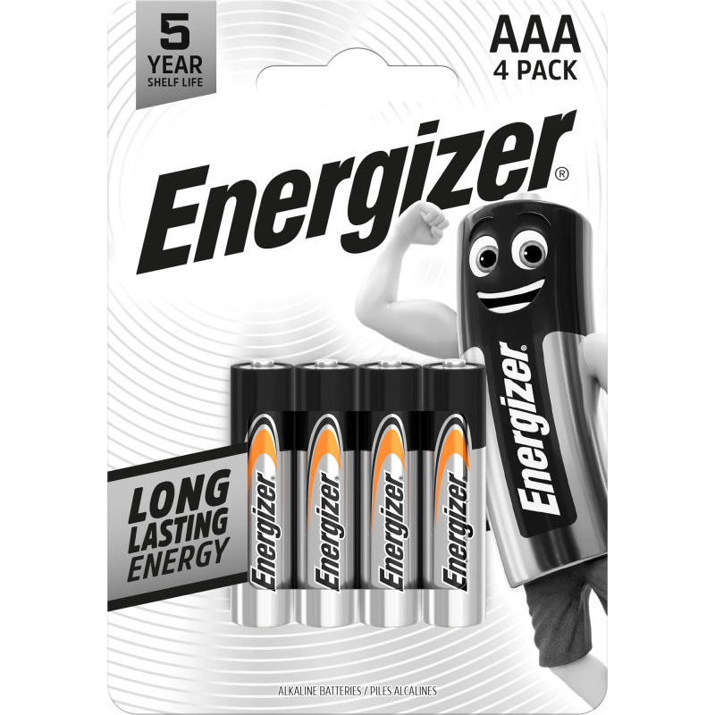 Energizer Everyday - alkalická baterie - AAA, 4 ks
