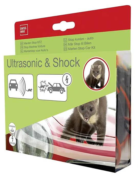 Odpuzovač kun do auta Swissinno / 12 V / ultrazvuková technologie / černá Varianta: ivi1
