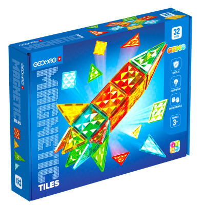 Geomag Gems Rocket 32 magnetických dlaždic