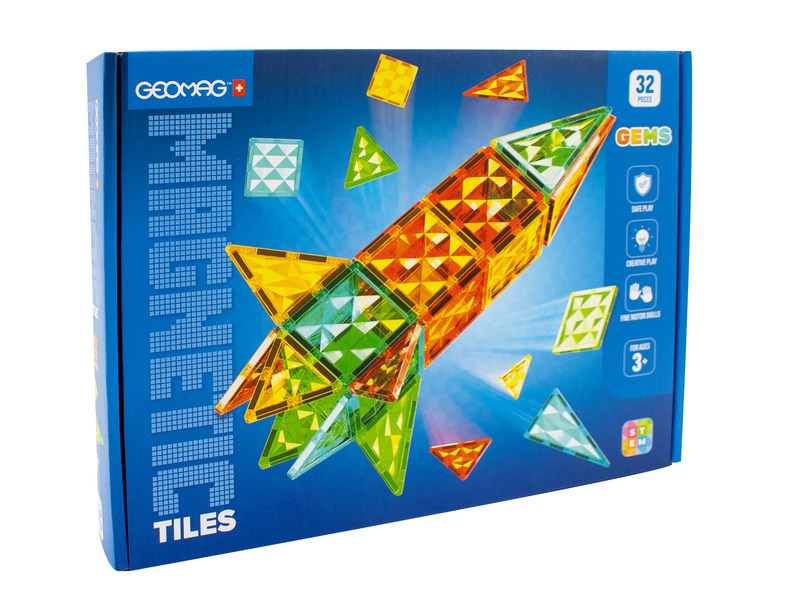 Geomag Gems Rocket 32 magnetických dlaždic