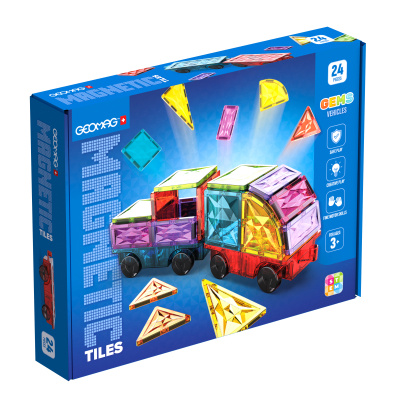 geomag magnetic tiles auta – magnetická stavebnice s koly