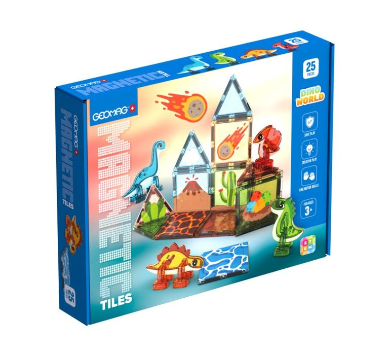 geomag magnetic tiles dino magnetická stavebnice pro děti