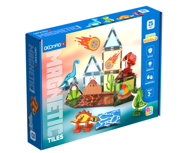 geomag magnetic tiles dino magnetická stavebnice pro děti