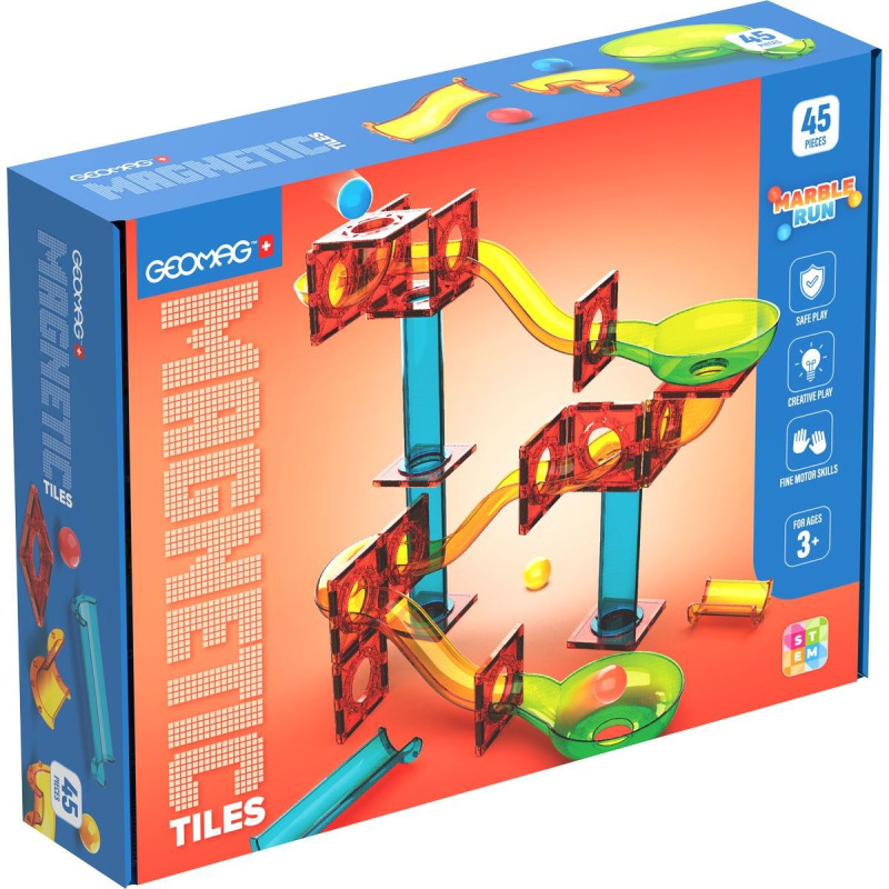Geomag kuličkodráha – stavebnice 45 dílků