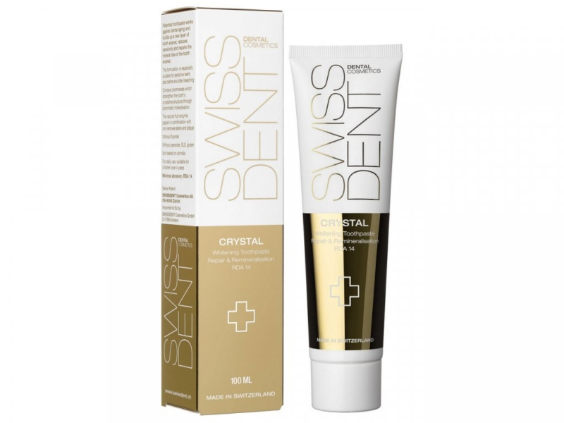SWISSDENT CRYSTAL regenerační krém bez fluoridu, 50 ml