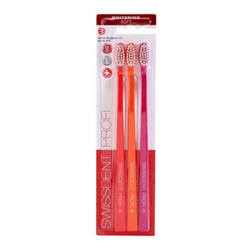 SWISSDENT WHITENING zubní kartáčky Soft (2+1 zdarma), BERN