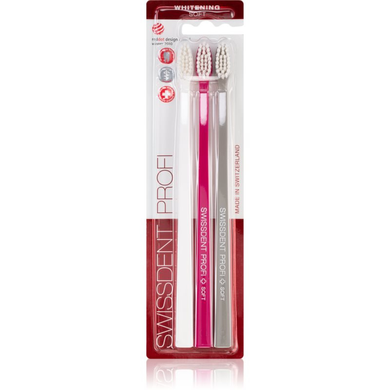 Swissdent Profi Whitening zubní kartáčky soft 3 ks